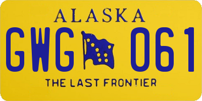 AK license plate GWG061