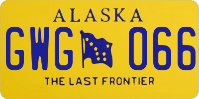 AK license plate GWG066