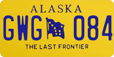 AK license plate GWG084