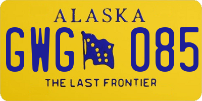 AK license plate GWG085