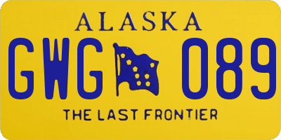 AK license plate GWG089