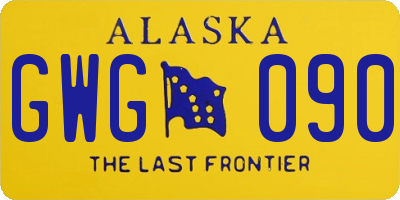 AK license plate GWG090