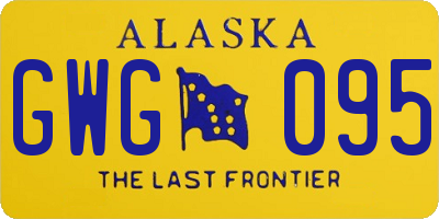 AK license plate GWG095