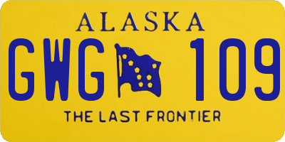 AK license plate GWG109