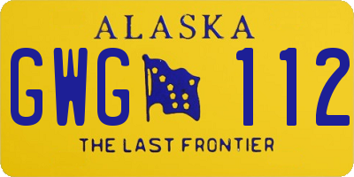 AK license plate GWG112