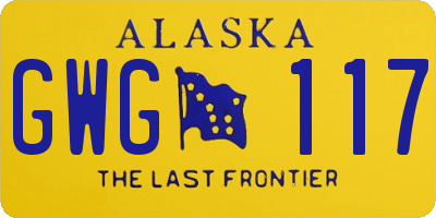 AK license plate GWG117