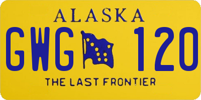 AK license plate GWG120