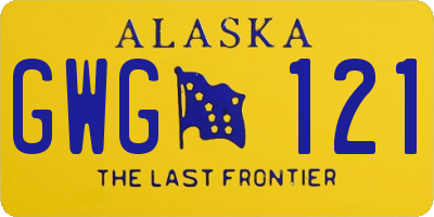 AK license plate GWG121