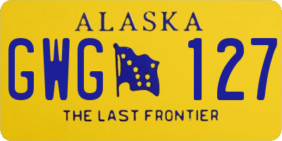 AK license plate GWG127