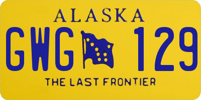 AK license plate GWG129