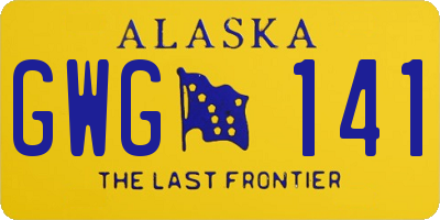 AK license plate GWG141