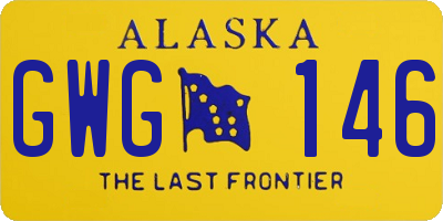 AK license plate GWG146