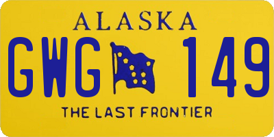 AK license plate GWG149