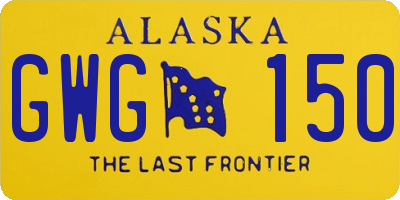 AK license plate GWG150