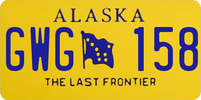 AK license plate GWG158