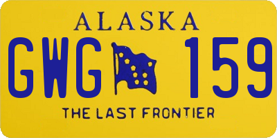 AK license plate GWG159