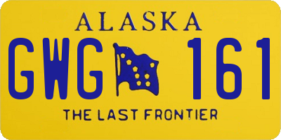 AK license plate GWG161