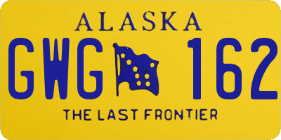 AK license plate GWG162