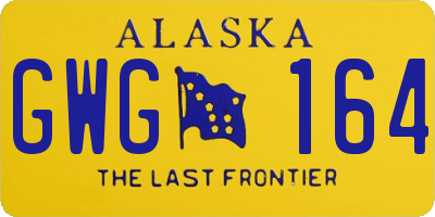 AK license plate GWG164