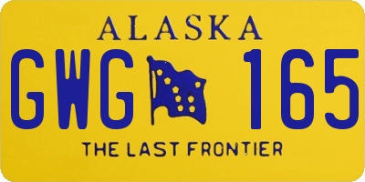 AK license plate GWG165