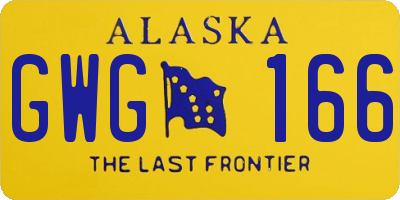 AK license plate GWG166