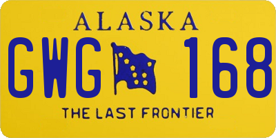 AK license plate GWG168