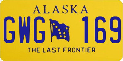 AK license plate GWG169