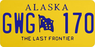 AK license plate GWG170