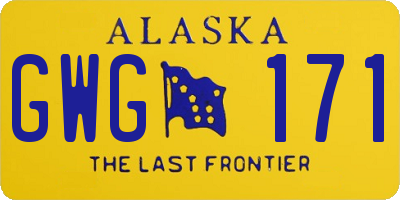 AK license plate GWG171