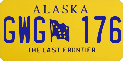 AK license plate GWG176