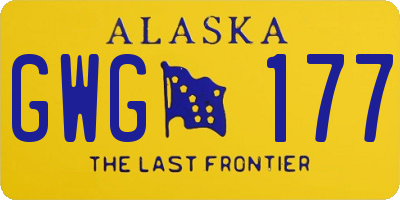 AK license plate GWG177