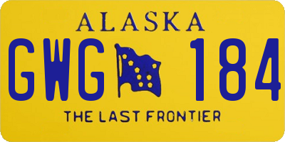 AK license plate GWG184