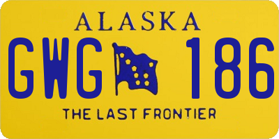 AK license plate GWG186