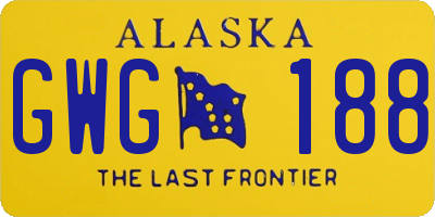 AK license plate GWG188