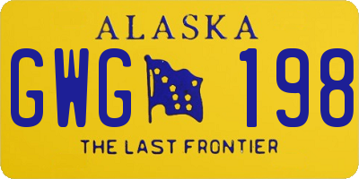 AK license plate GWG198