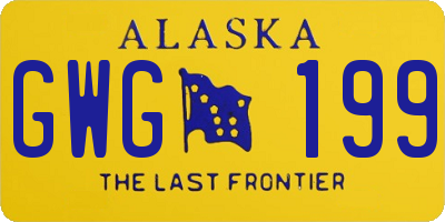 AK license plate GWG199