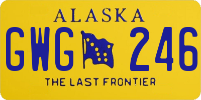 AK license plate GWG246