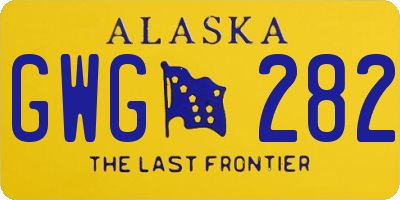 AK license plate GWG282