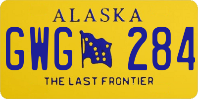 AK license plate GWG284