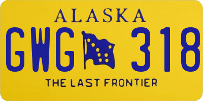 AK license plate GWG318