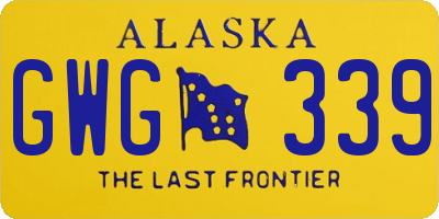 AK license plate GWG339