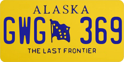 AK license plate GWG369