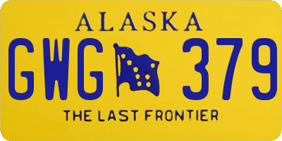 AK license plate GWG379