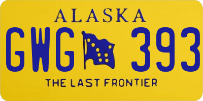 AK license plate GWG393