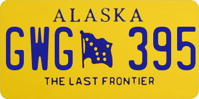 AK license plate GWG395