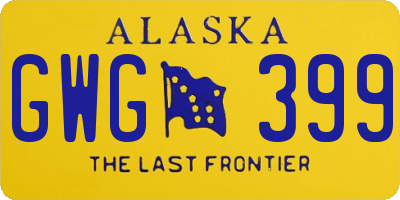 AK license plate GWG399