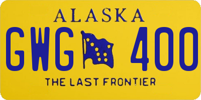 AK license plate GWG400