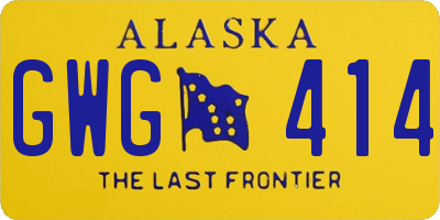 AK license plate GWG414