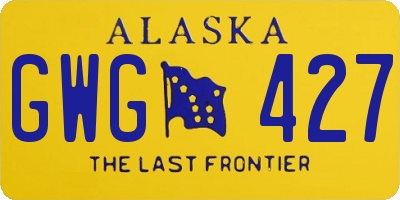 AK license plate GWG427