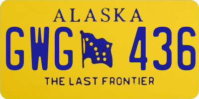 AK license plate GWG436